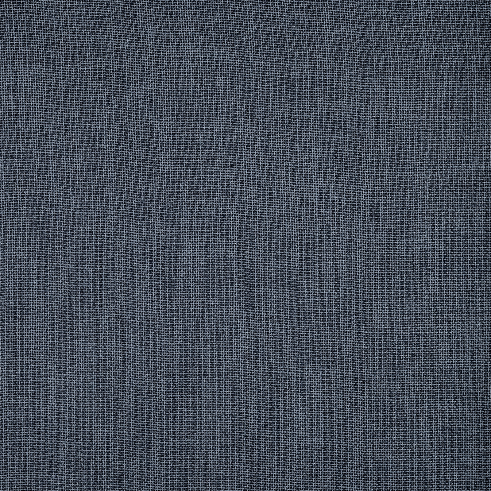 Close-up of slate blue plain-woven fabric with a fine textured grid