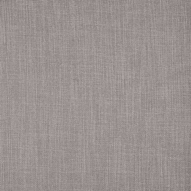 Close-up of a soft platinum grey plain-woven fabric with a fine, even texture