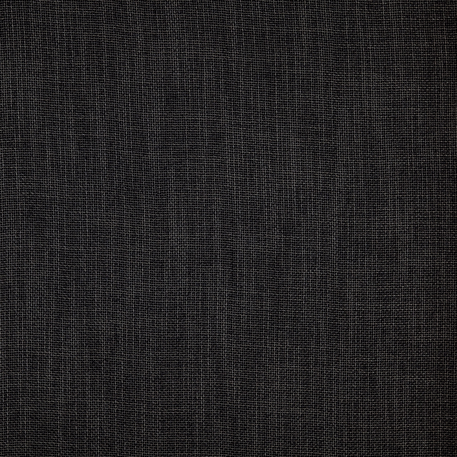 Dark charcoal plain woven fabric with a fine grid texture