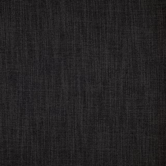 Dark charcoal plain woven fabric with a fine grid texture