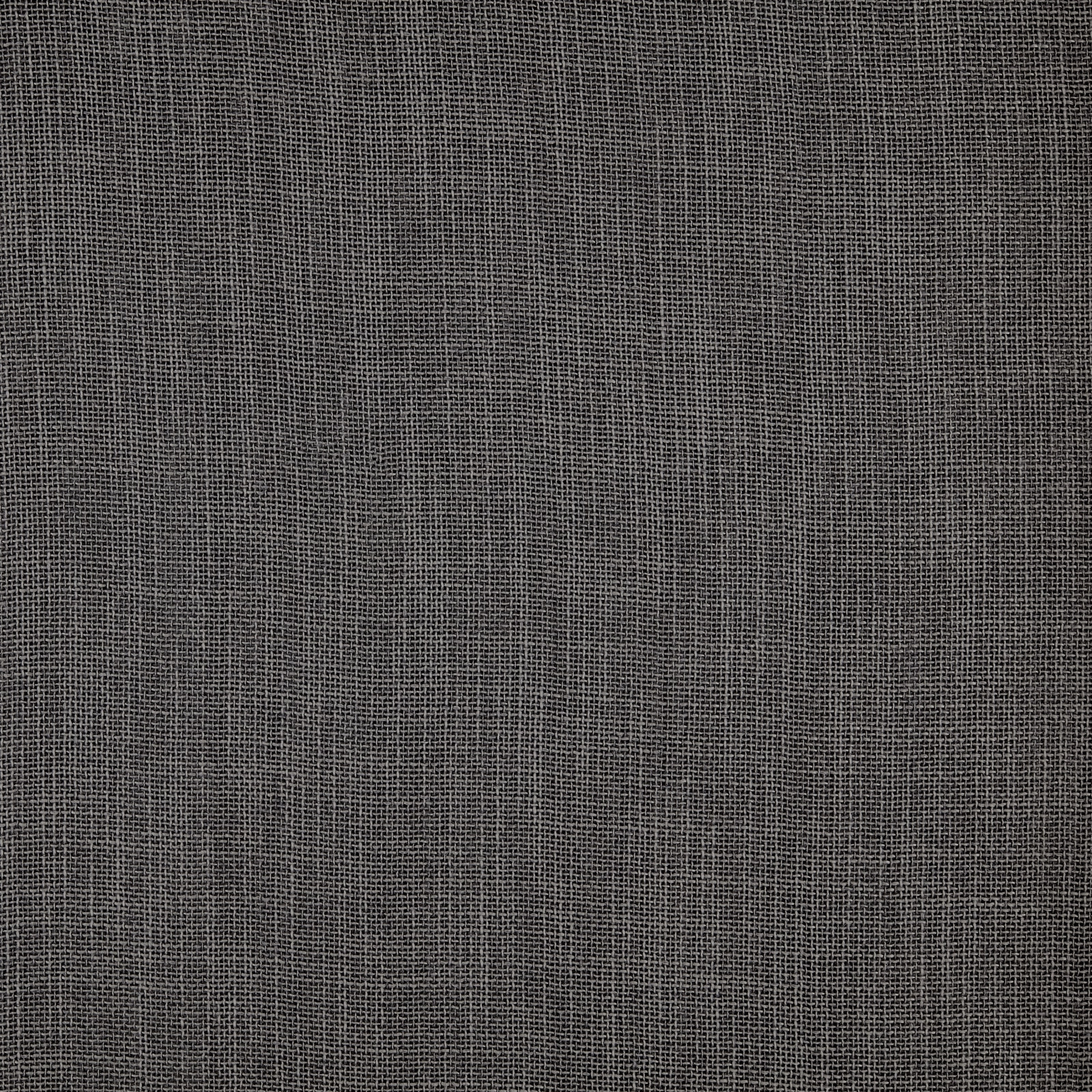 Close-up of a smoky charcoal grey plain woven fabric with fine texture