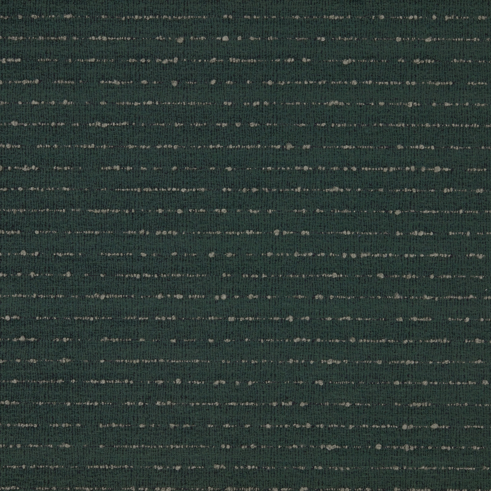 Deep emerald woven fabric with fine horizontal speckled stripes