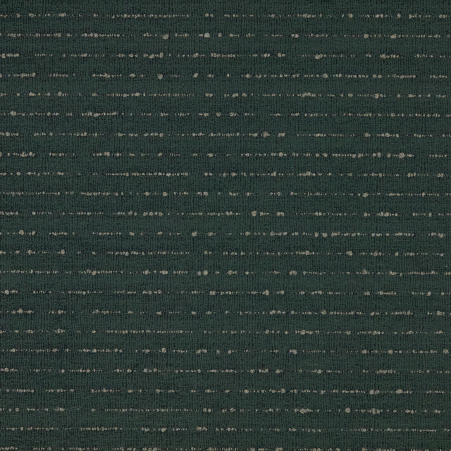 Deep emerald woven fabric with fine horizontal speckled stripes