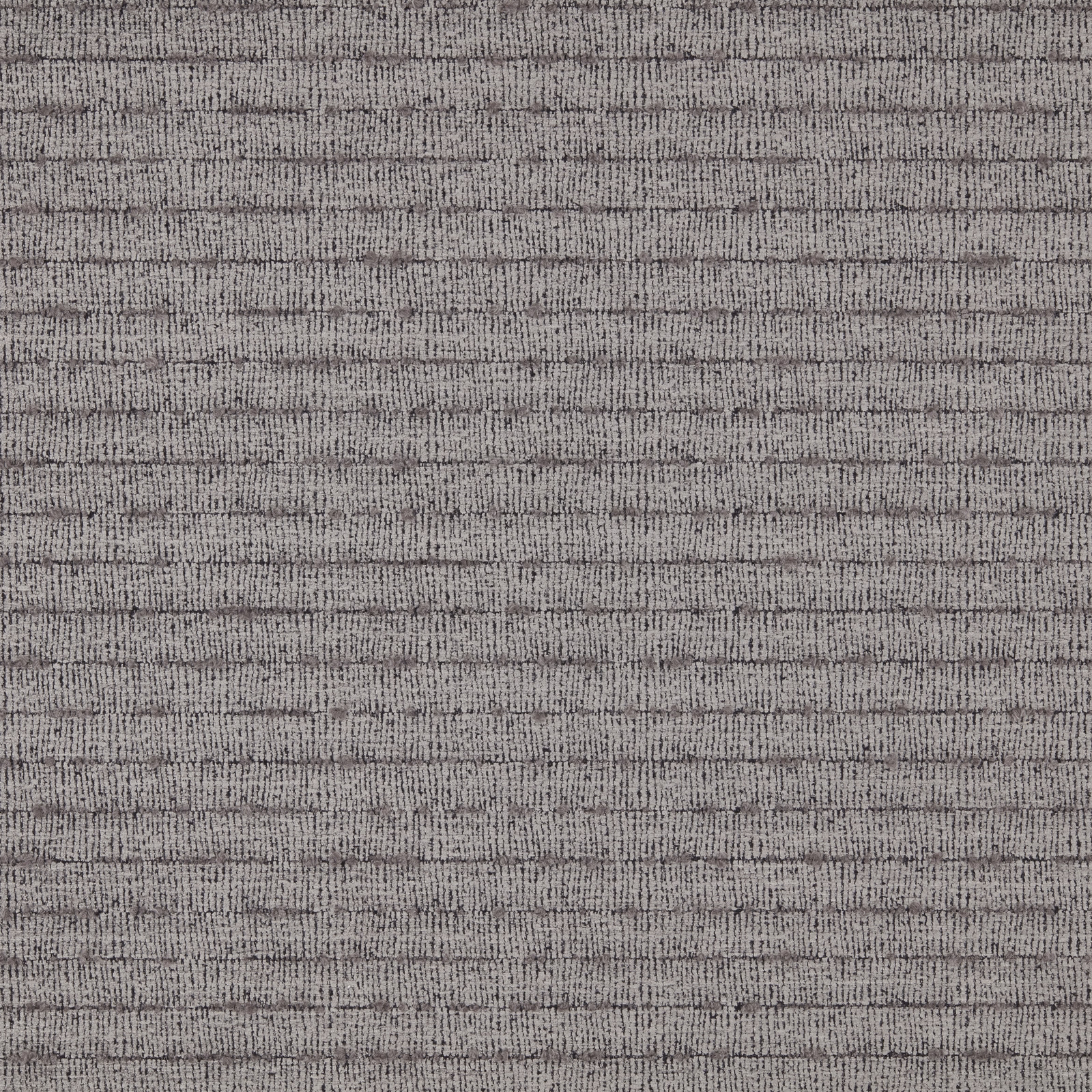 Close-up of cool graphite grey striped woven upholstery fabric