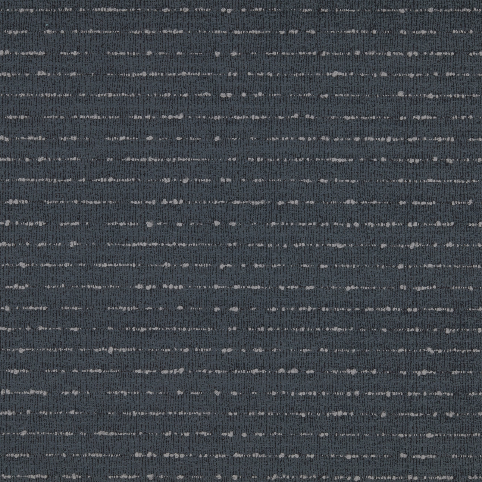 Dark indigo striped upholstery fabric with pale flecked horizontal bands
