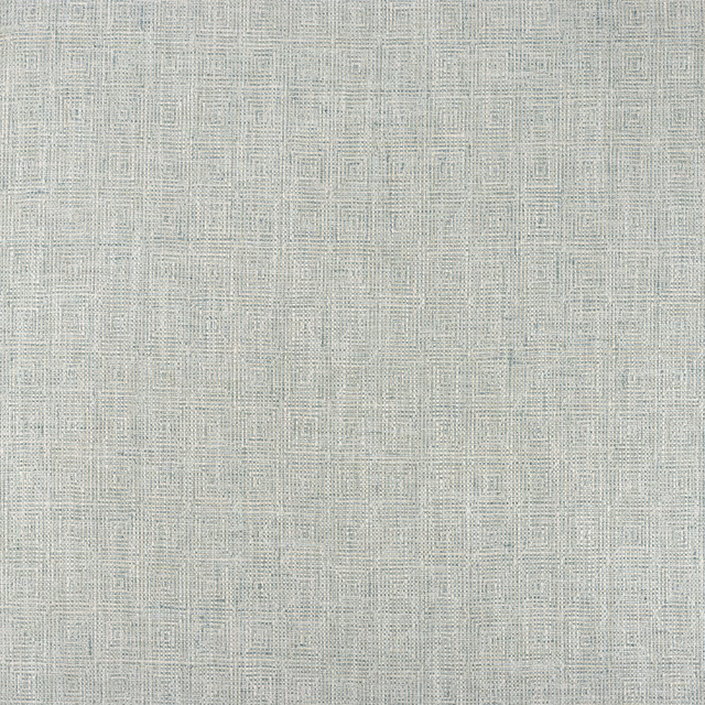 Pale seafoam teal woven textile with tiny square motifs and crosshatch texture