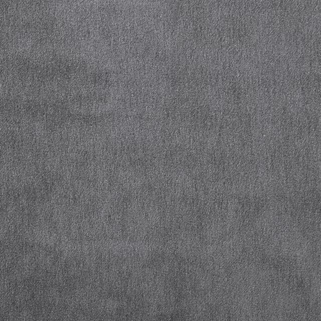 Close-up of cool mid grey plain woven mohair upholstery fabric