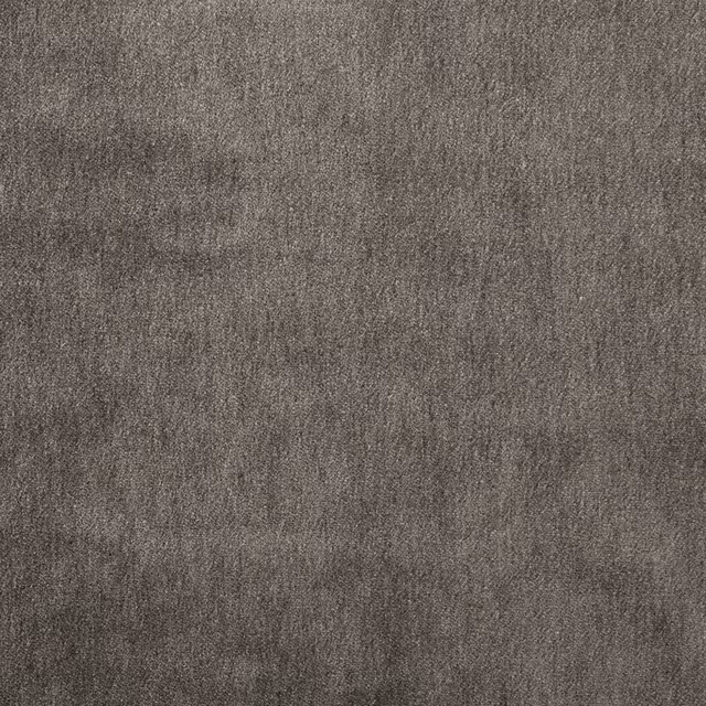Close-up of plain mole taupe mohair upholstery fabric with a soft brushed texture