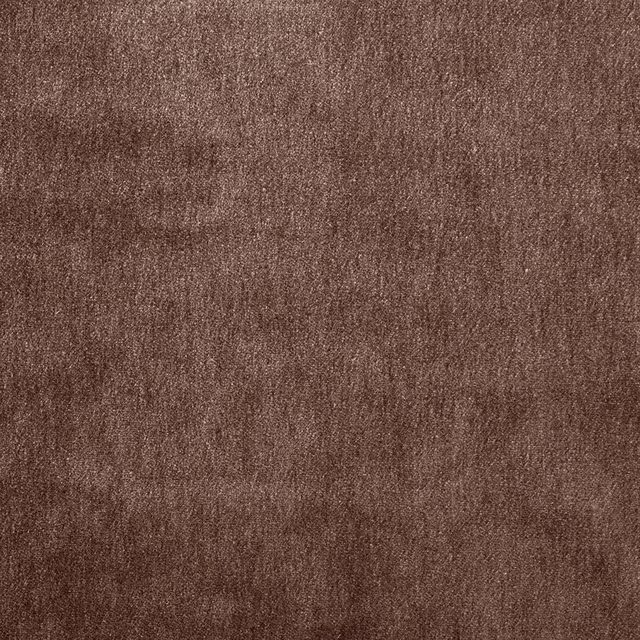 Close-up of warm russet-brown plain mohair upholstery fabric with a soft brushed texture