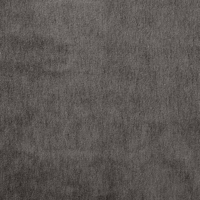 Close-up of a cool grey plain mohair upholstery fabric with a soft brushed texture