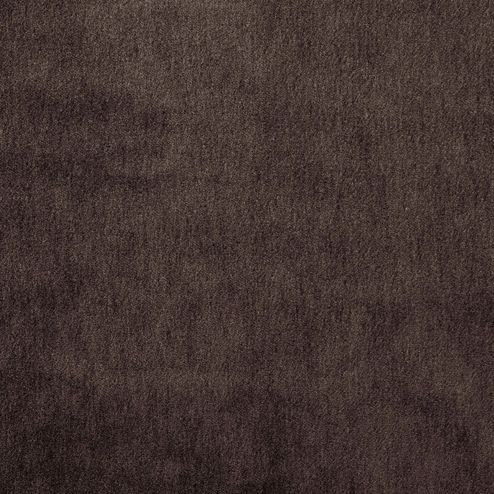 Close-up of deep chocolate brown plain mohair upholstery with soft textured pile