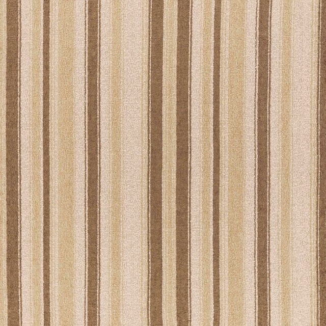 Warm beige and taupe vertical stripes in a softly textured woven close-up