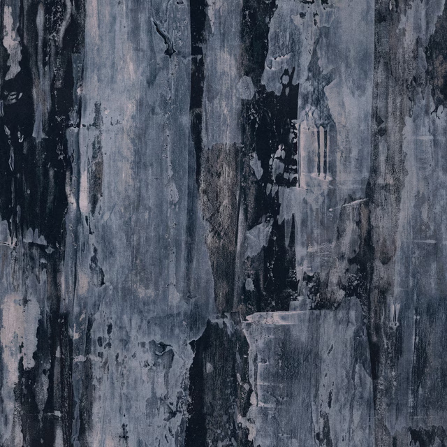 Abstract painterly swatch in inky blue-grey and charcoal with vertical streaked texture