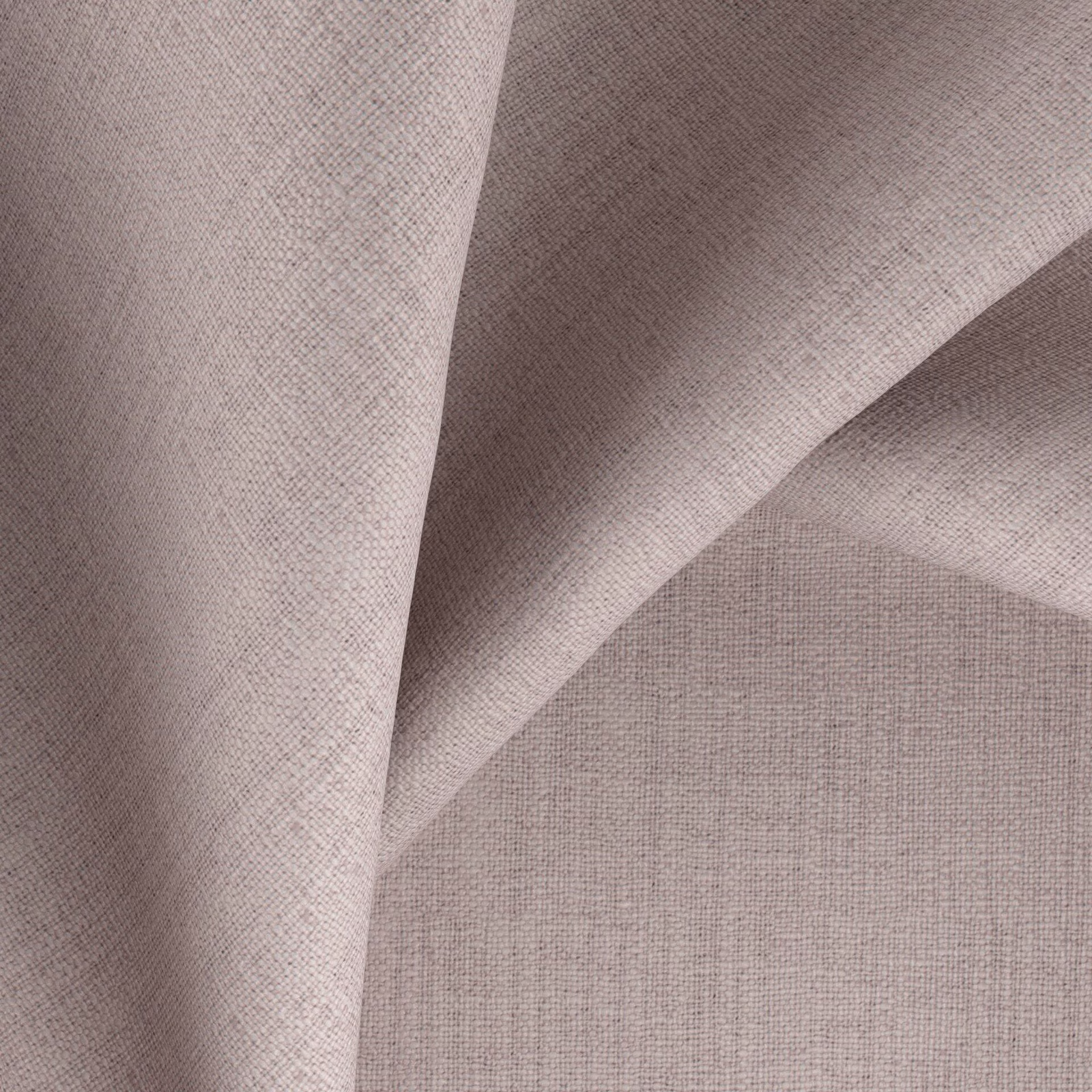Dusty mauve-taupe fabric with fine crosshatched weave draped in soft folds