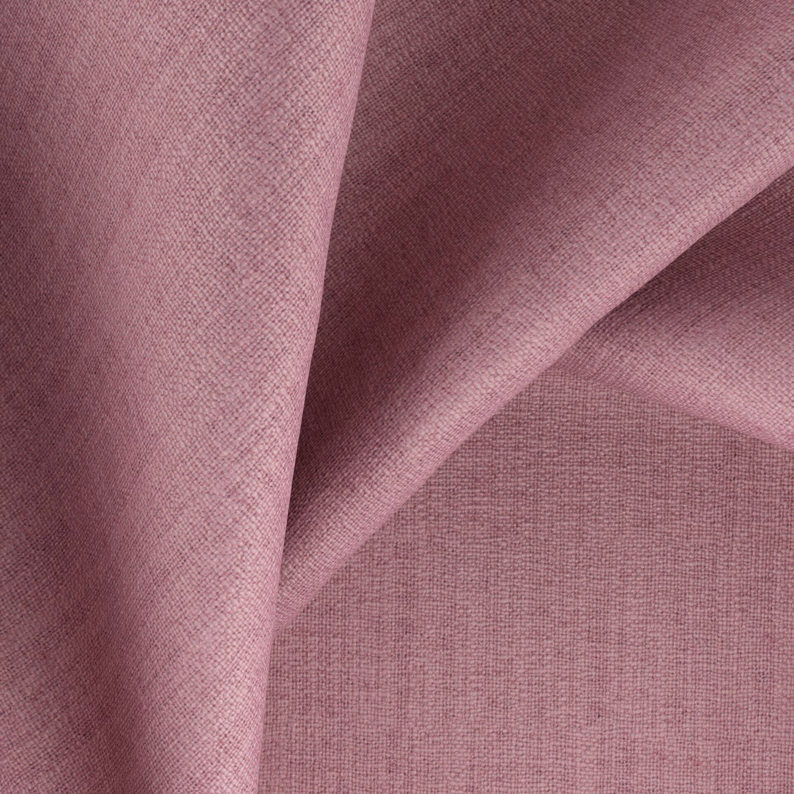 Dusty mauve-pink woven fabric with fine crosshatched texture and folded tonal shading
