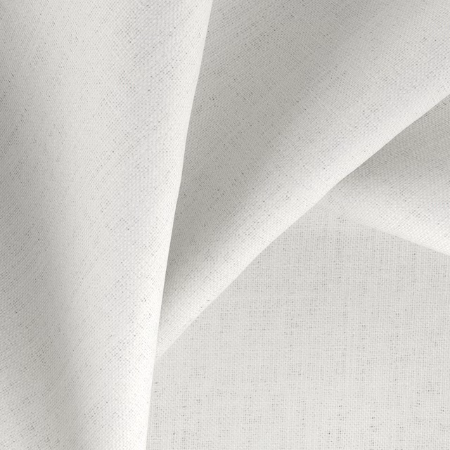 Soft ivory woven fabric draped in folds, showing a fine even texture