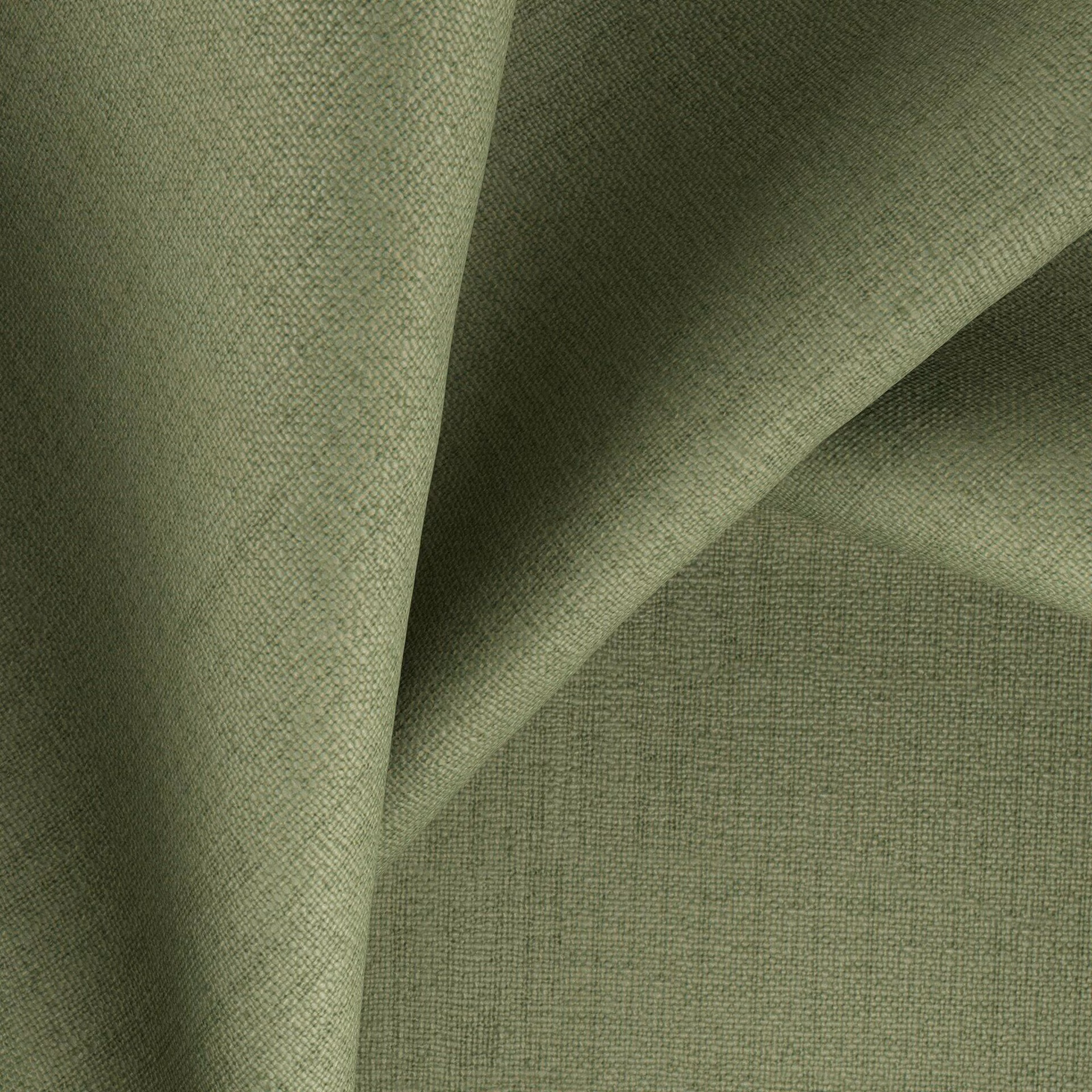 Muted olive-green fabric with a fine crosshatch weave and folded surface
