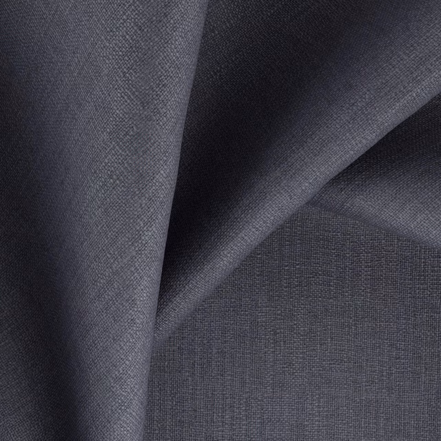 Dark charcoal-grey woven Casual Nightfall fabric showing fine texture and soft folded shadows