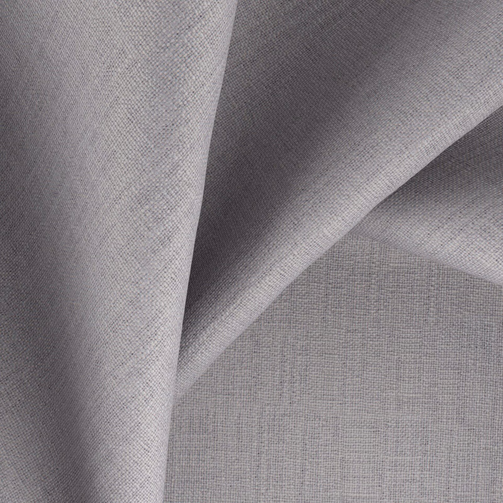Folded cool pumice-grey fabric showing a fine crosshatch woven texture