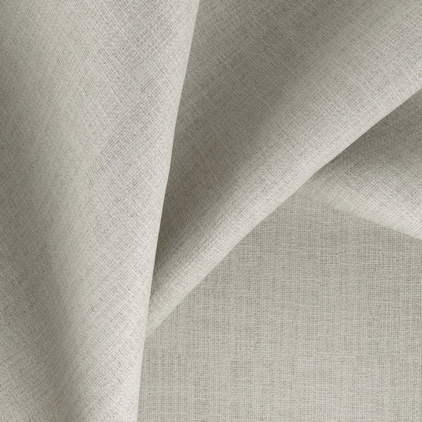 Pale stone-grey woven swatch with fine crosshatched texture and softly folded planes
