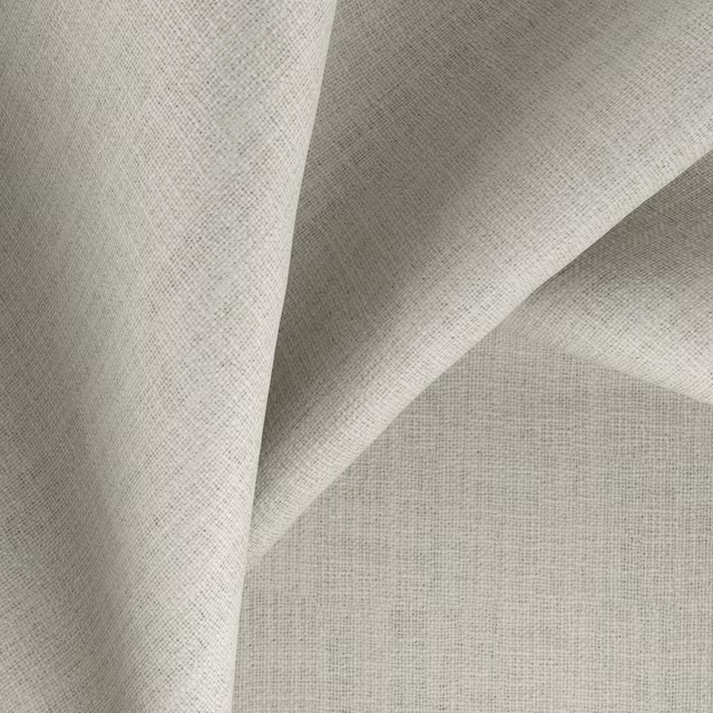Pale stone-grey woven swatch with fine crosshatched texture and softly folded planes