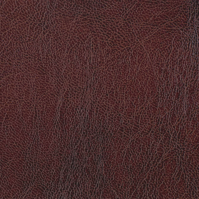 Deep oxblood red fabric with fine crackled grain and dark tonal shading