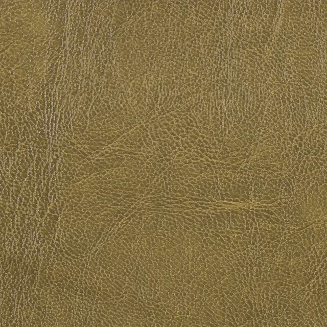 Muted pistachio olive fabric with pebbled texture and irregular leather-like creases