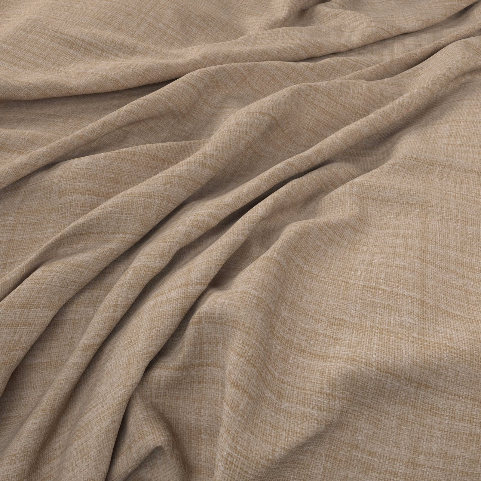 Muted maize-taupe fine weave shown in soft, fluid folds