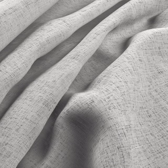 Cool pale grey woven cloth with fine charcoal crosshatch texture in soft folds