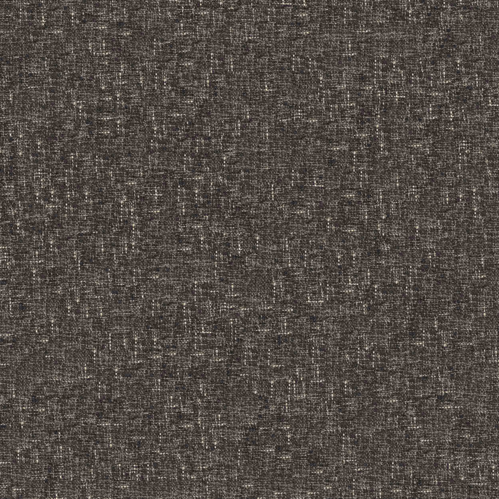 Dark charcoal-brown textured fabric swatch with fine flecked weave