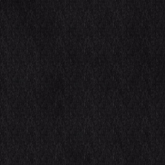 Deep jet black ribbed fabric swatch with subtle vertical texture