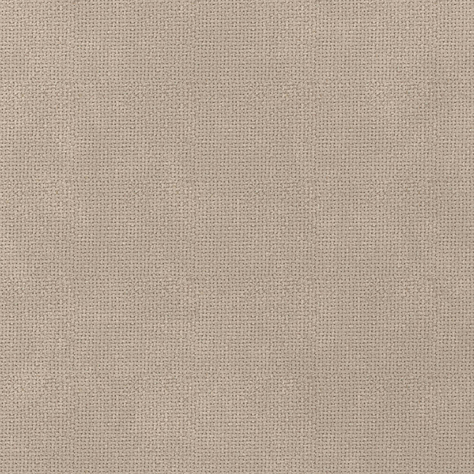 Close-up of a soft smoky taupe plain woven fabric with fine textured weave.