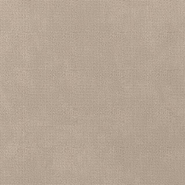 Close-up of a soft smoky taupe plain woven fabric with fine textured weave.