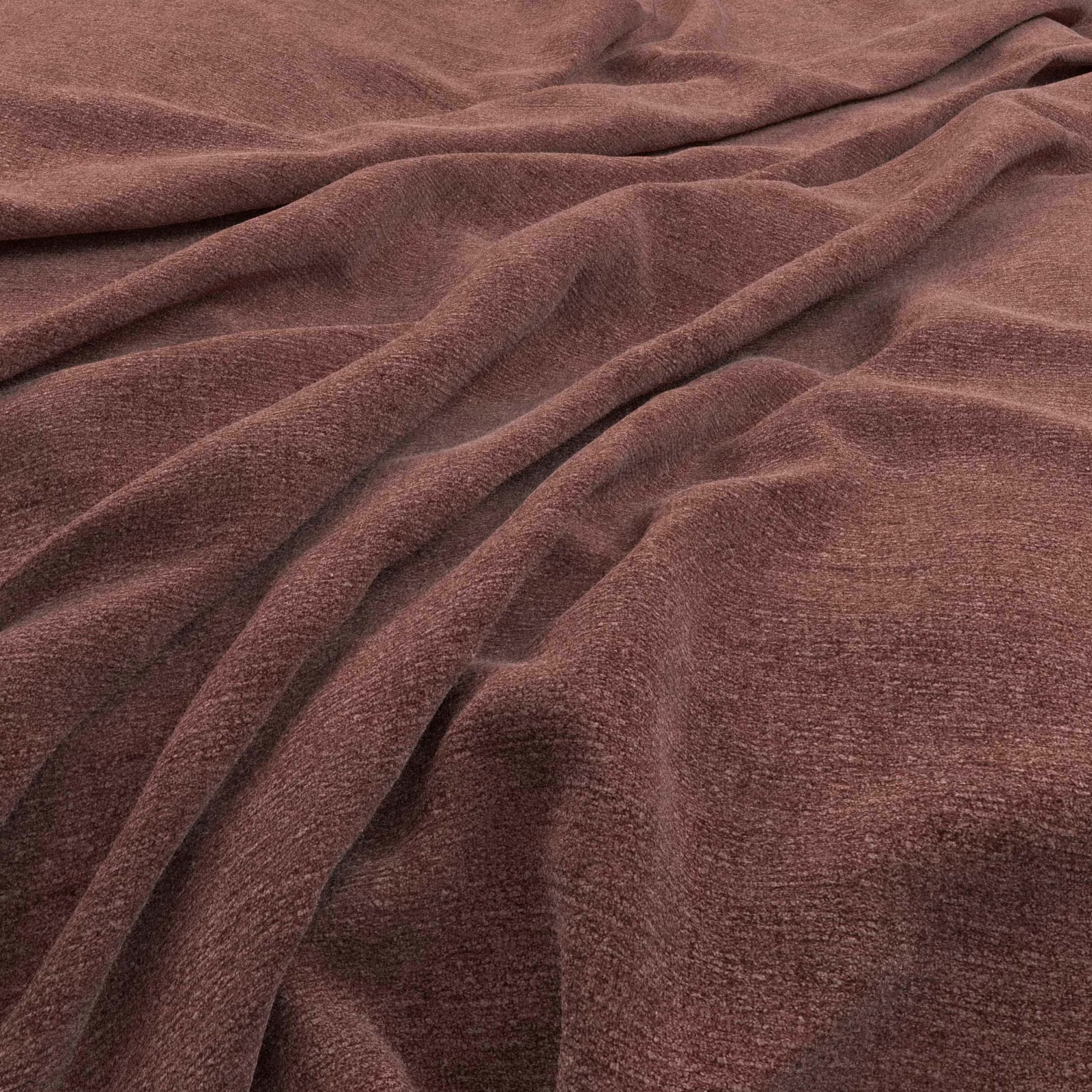 Muted wine-red textured fabric with soft directional shading across gathered folds