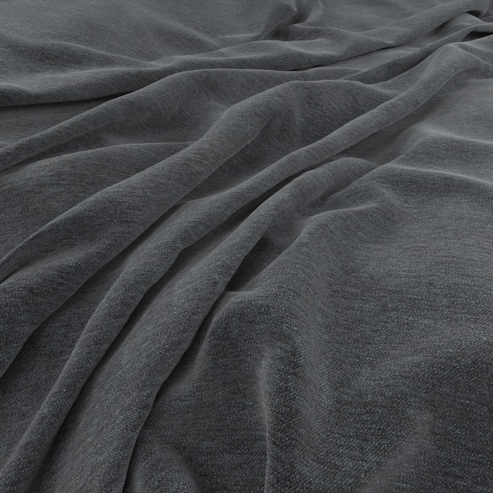 Deep Atlantic blue-charcoal textile with a fine matte weave falling into soft folds