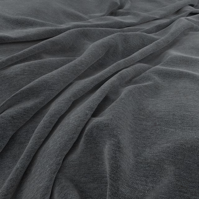 Deep Atlantic blue-charcoal textile with a fine matte weave falling into soft folds