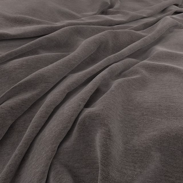 Cool dove-grey fabric with a softly brushed low-pile texture in fluid folds