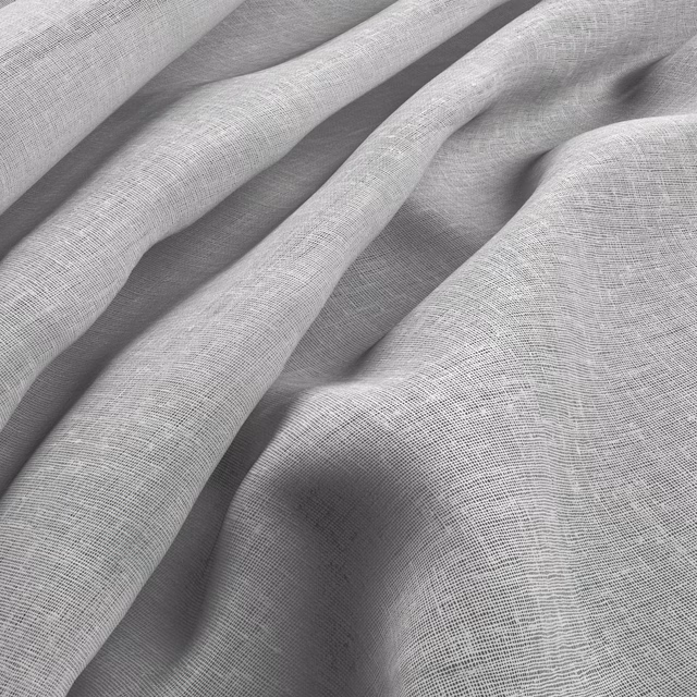 Close-up of cool snow-white woven cloth with fine crosshatch texture in soft folds