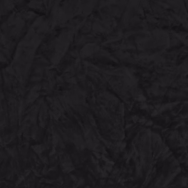 Close-up of crushed jet-black fabric with a softly rippled texture