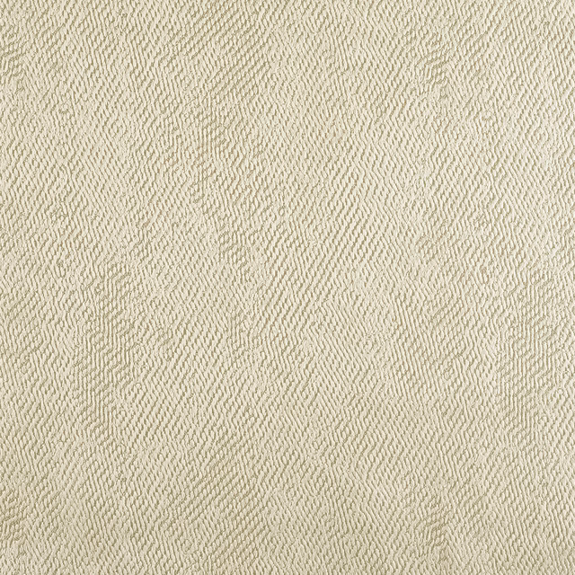 Warm ecru woven fabric with fine irregular rippling texture and soft ivory depth