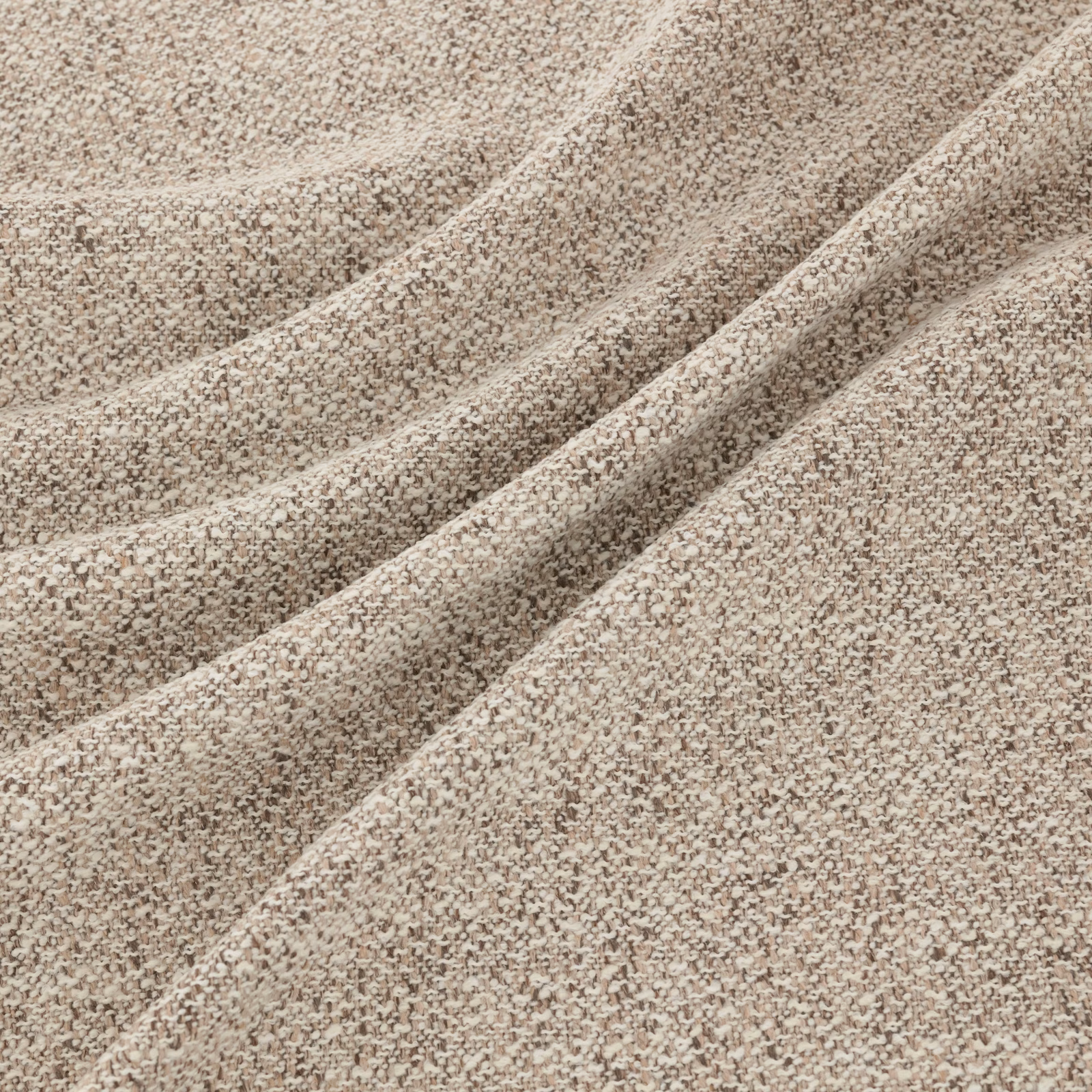 Close-up of taupe-beige Denali Cocoon with a fine nubby woven texture