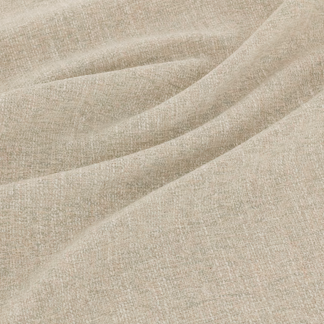 Pale platinum taupe woven fabric with fine crosshatch texture in soft folds