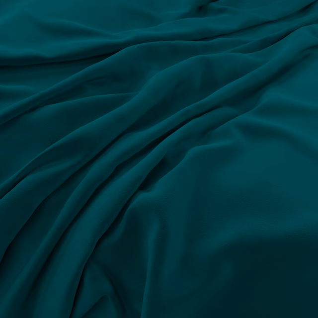 Deep mallard teal velvet with smooth folds and subtle blue-green highlights
