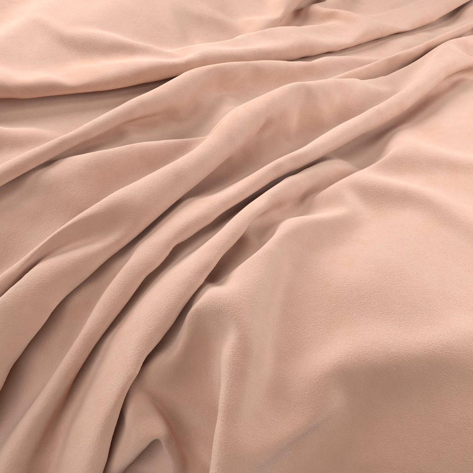 Draped dusty blush-pink velvet showing soft pile sheen and tonal folds