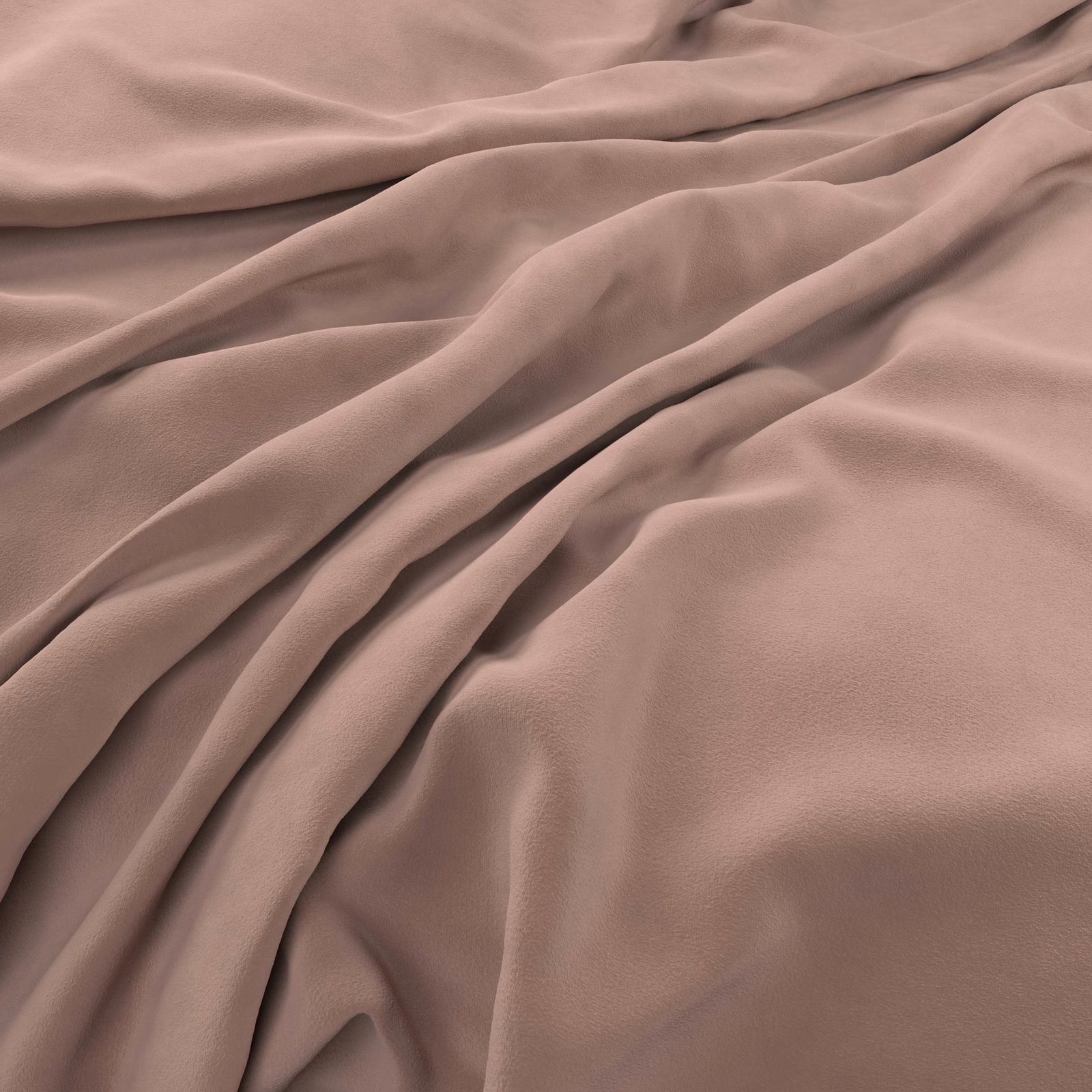 Dusty rose velvet folded to show smooth pile and soft mauve highlights