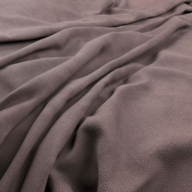 Dusty mauve-taupe fabric with fine woven texture falling in soft, fluid folds