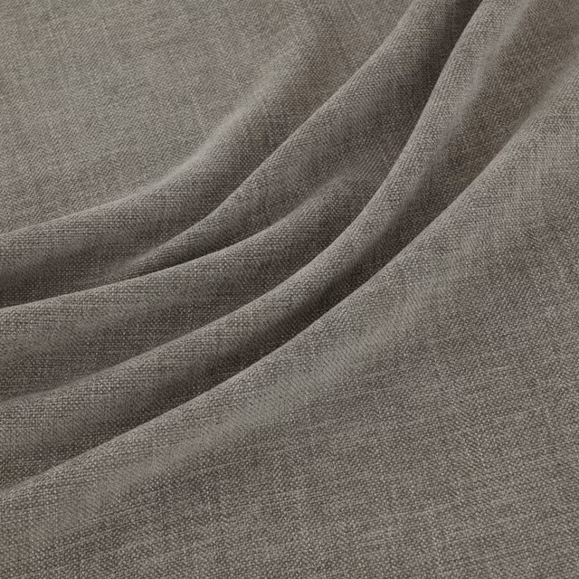 Soft zinc-grey woven fabric with a fine, subtly mottled surface in folded drape