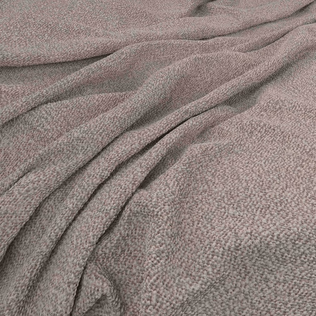 Dusty mauve-taupe Everest fabric with a close pebble-textured weave in soft folds