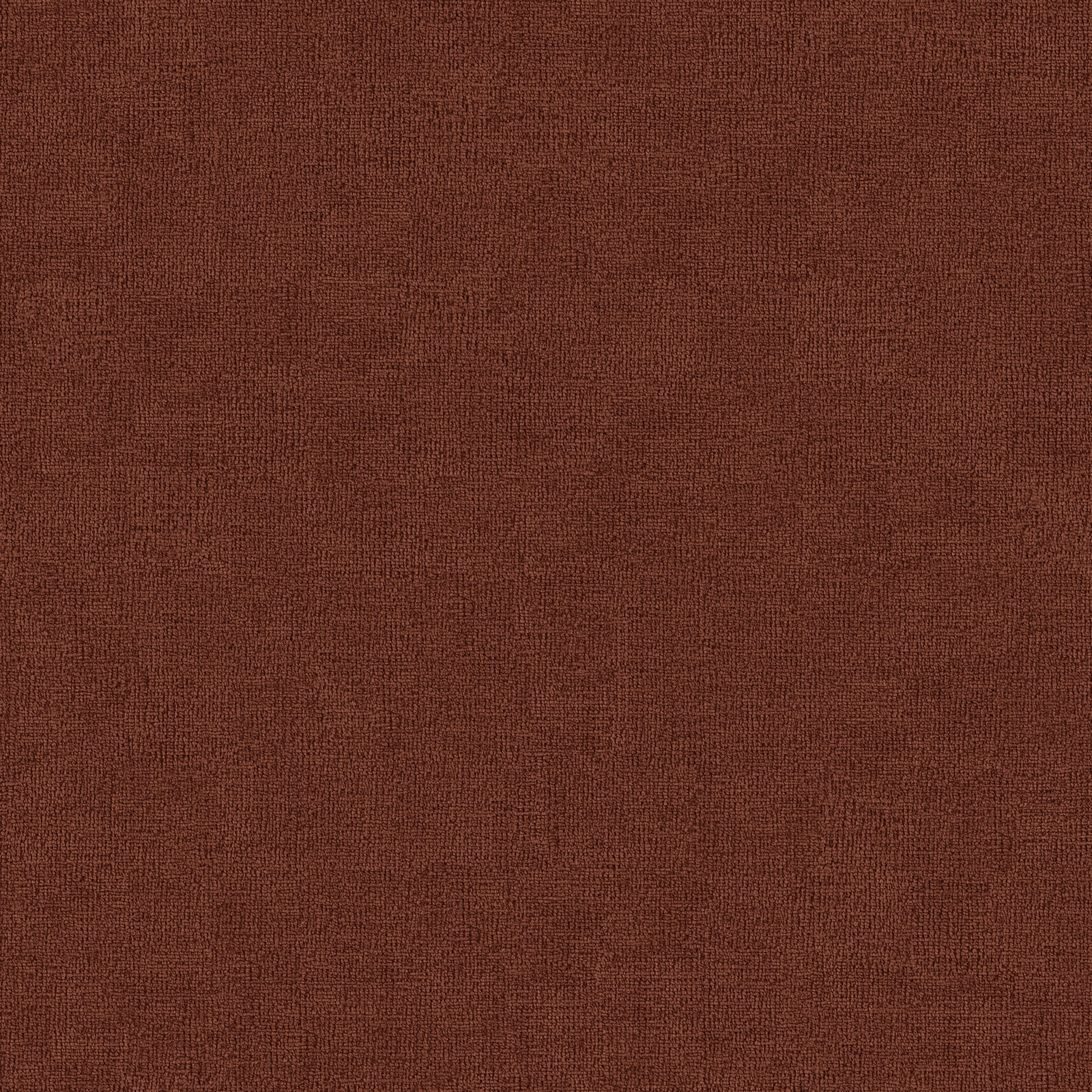 Close-up of a deep brick rust plain woven upholstery fabric with fine texture