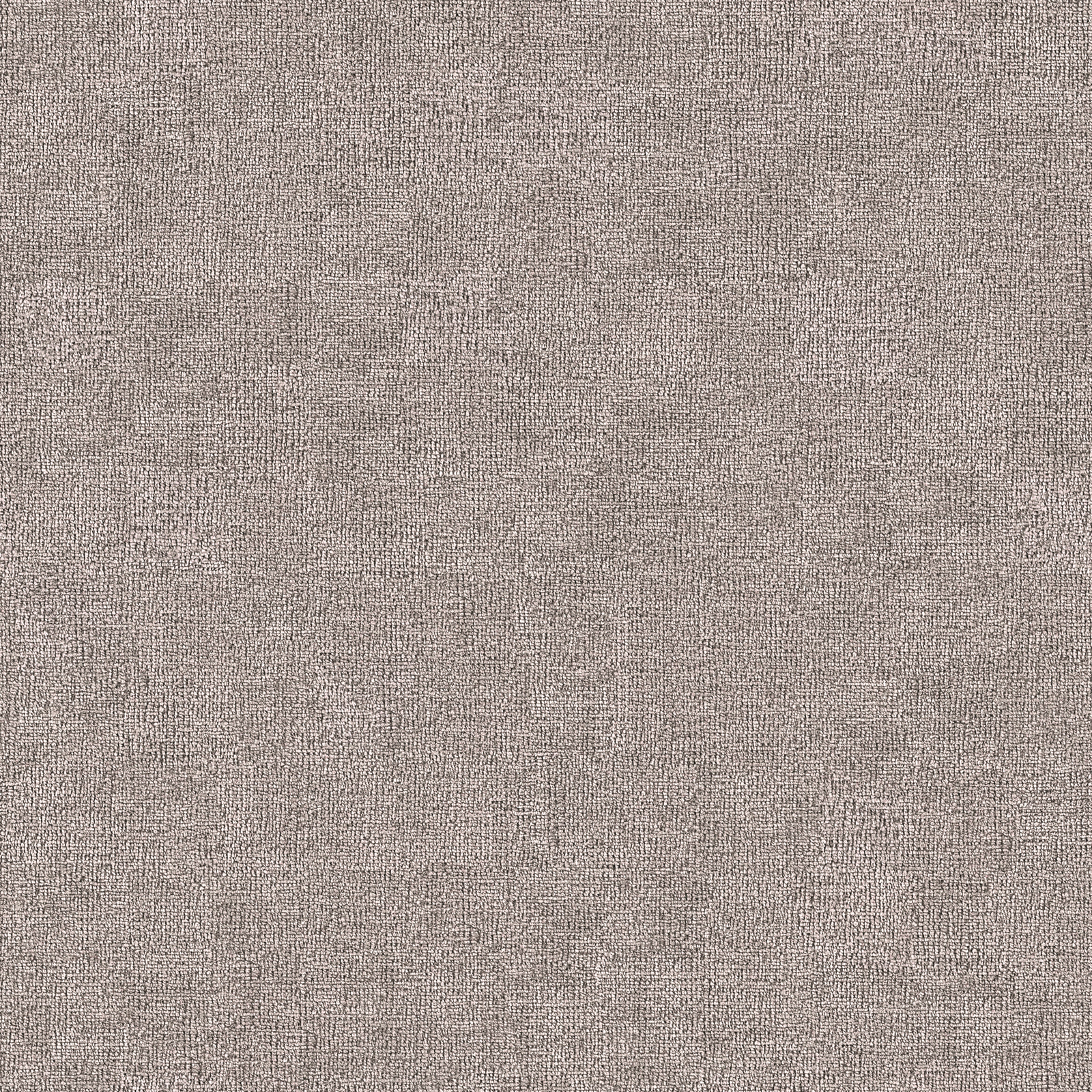Close-up of a plain woven taupe upholstery fabric with a fine matte texture
